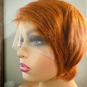 Women lace human hair pixie